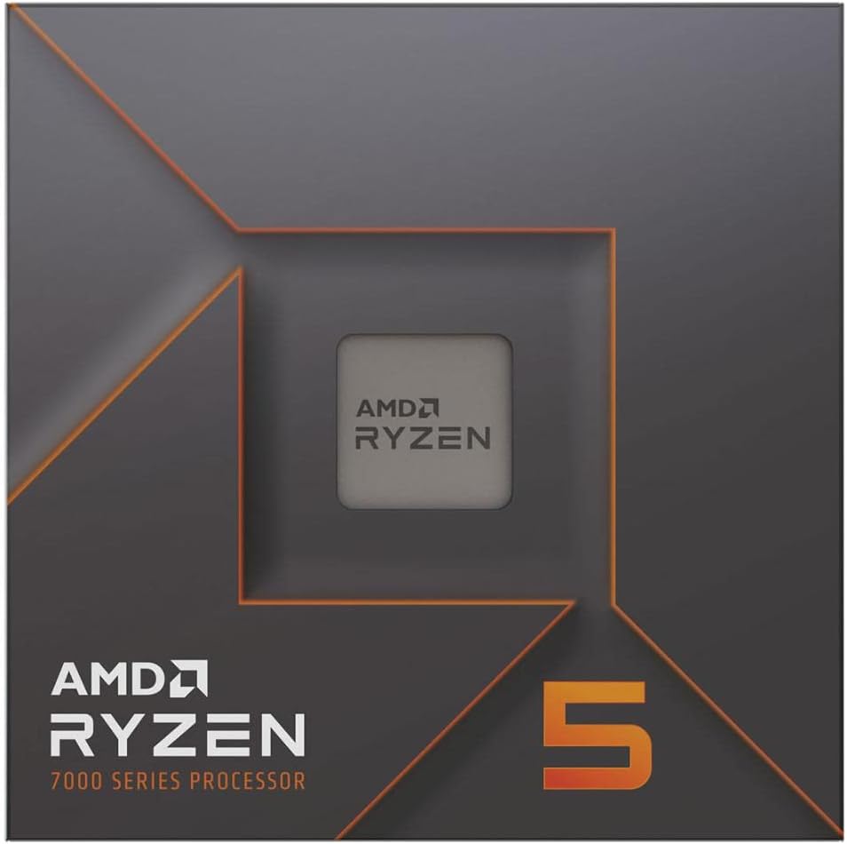 AMD Ryzen 5 7600X Desktop Processor (6-Core, 12-Thread, Up to 5.3 GHz Boost, Socket AM5)