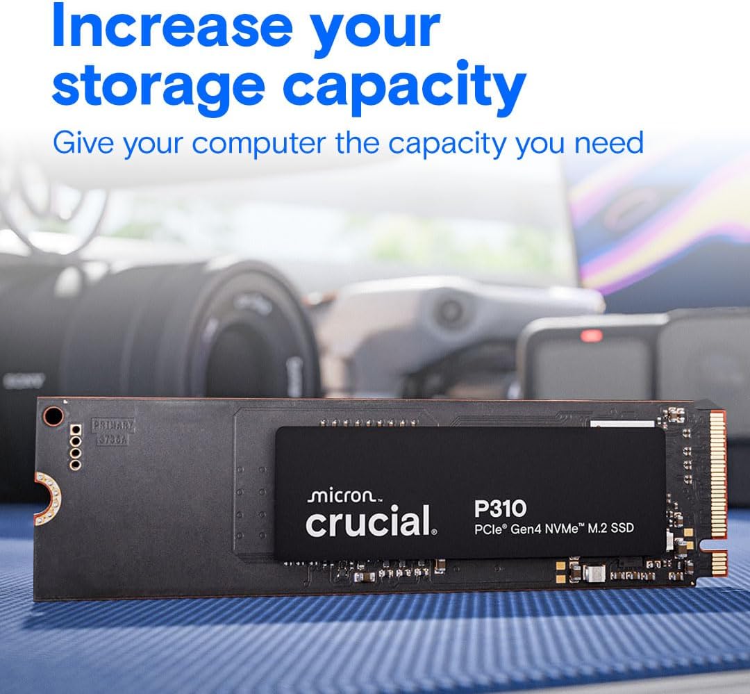 Crucial P310 2TB PCIe Gen4 NVMe M.2 2280 Internal Solid State Drive - SSD (CT2000P310SSD801)