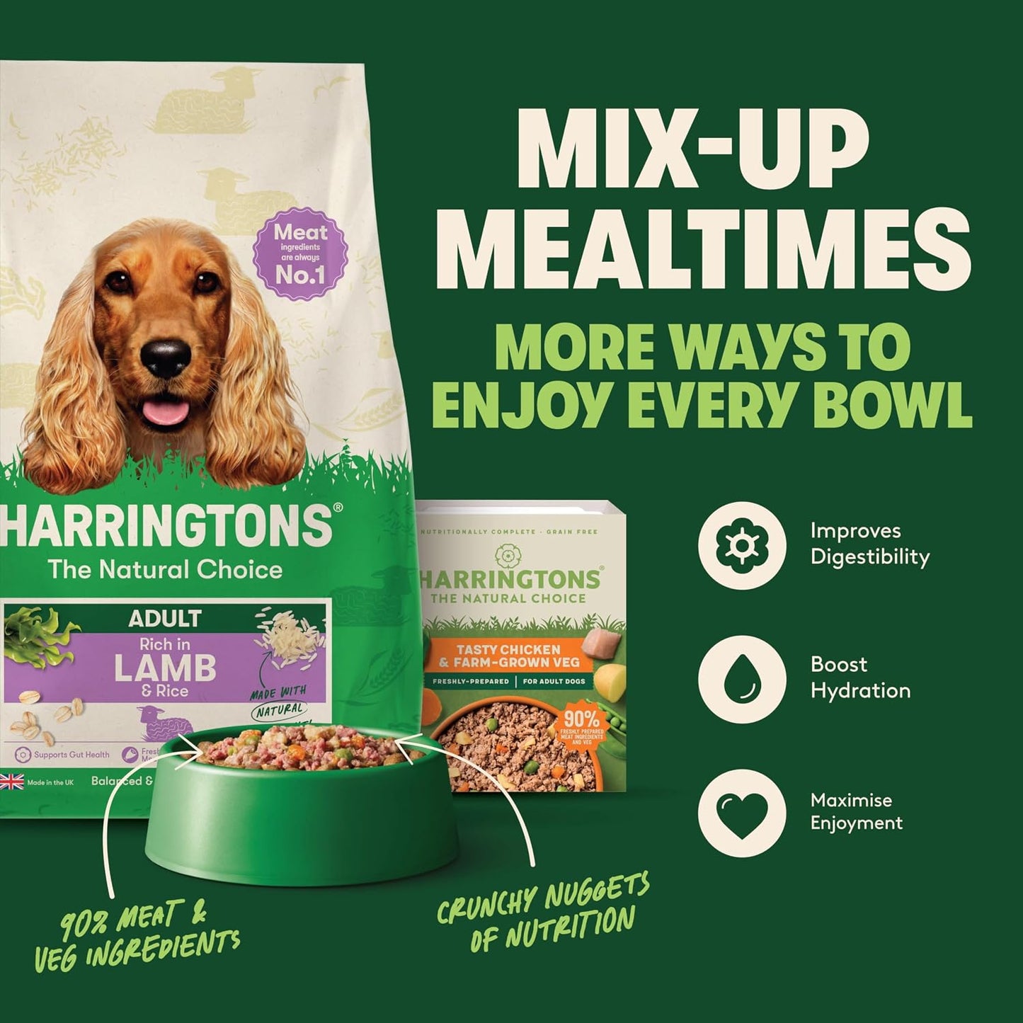Harringtons Complete Dry Adult Dog Food Lamb & Rice – 15KG
