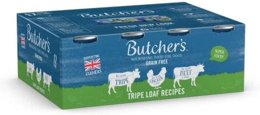 BUTCHER'S Grain Free Wet Dog Food Tripe, Chicken & Beef – 24 x 400g – 9.6KG