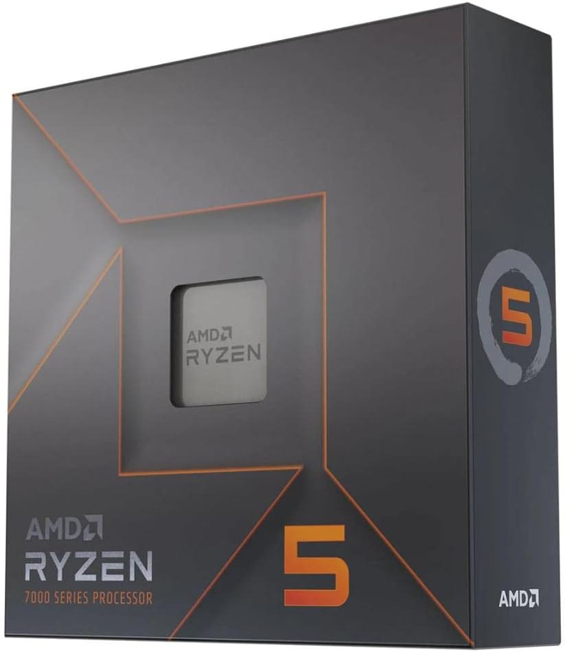 AMD Ryzen 5 7600X Desktop Processor (6-Core, 12-Thread, Up to 5.3 GHz Boost, Socket AM5)