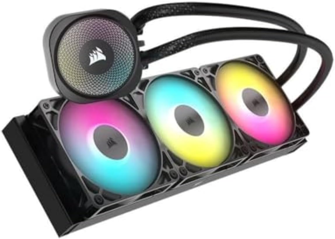 Corsair Nautilus 360 RS ARGB Liquid CPU Cooler - 360mm AIO Low-Noise Triple Fan (CW-9060089-WW