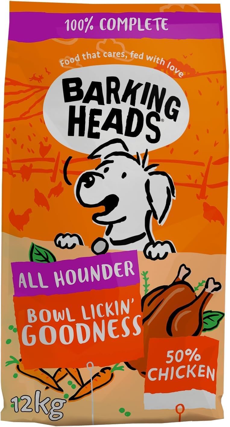 Barking Heads Bowl Lickin' Goodness Adult Dry Dog Food – Chicken – 12KG