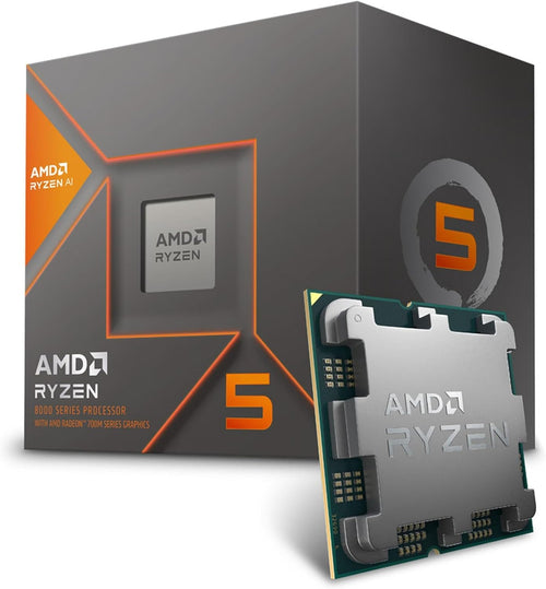 AMD Ryzen 5 8600G Processor with Radeon 760M Graphics & Wraith Stealth Cooler (6-Core, 12-Thread, AM5)