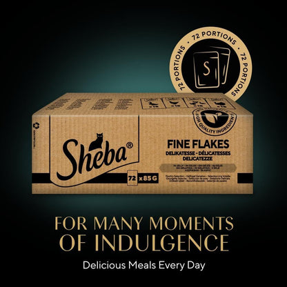 SHEBA Fine Flakes in Jelly – Poultry Collection – 72 x 85g