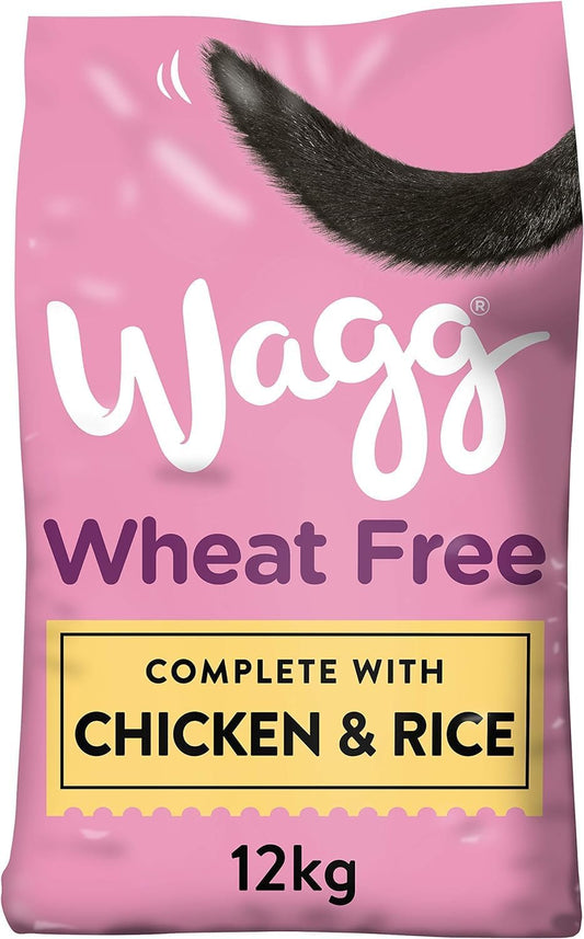 Wagg Wheat Free Complete Dry Adult Dog Food Chicken & Rice – 12KG