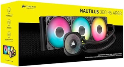 Corsair Nautilus 360 RS ARGB Liquid CPU Cooler - 360mm AIO Low-Noise Triple Fan (CW-9060089-WW