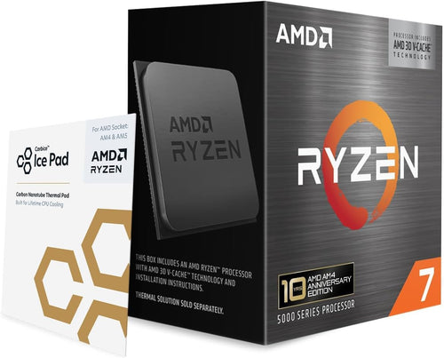 AMD Ryzen 7 5800X3D 10th Anniversary Edition 8-Core 16-Thread Desktop Processor - Socket AM4 (100001710WOF)