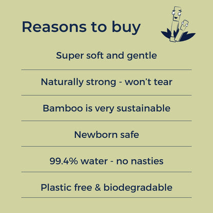 Mum & You Bamboo Baby Wipes Multipack – 99.4% Water, 100% Biodegradable, Fragrance Free, Sensitive Skin, 1080 Wipes