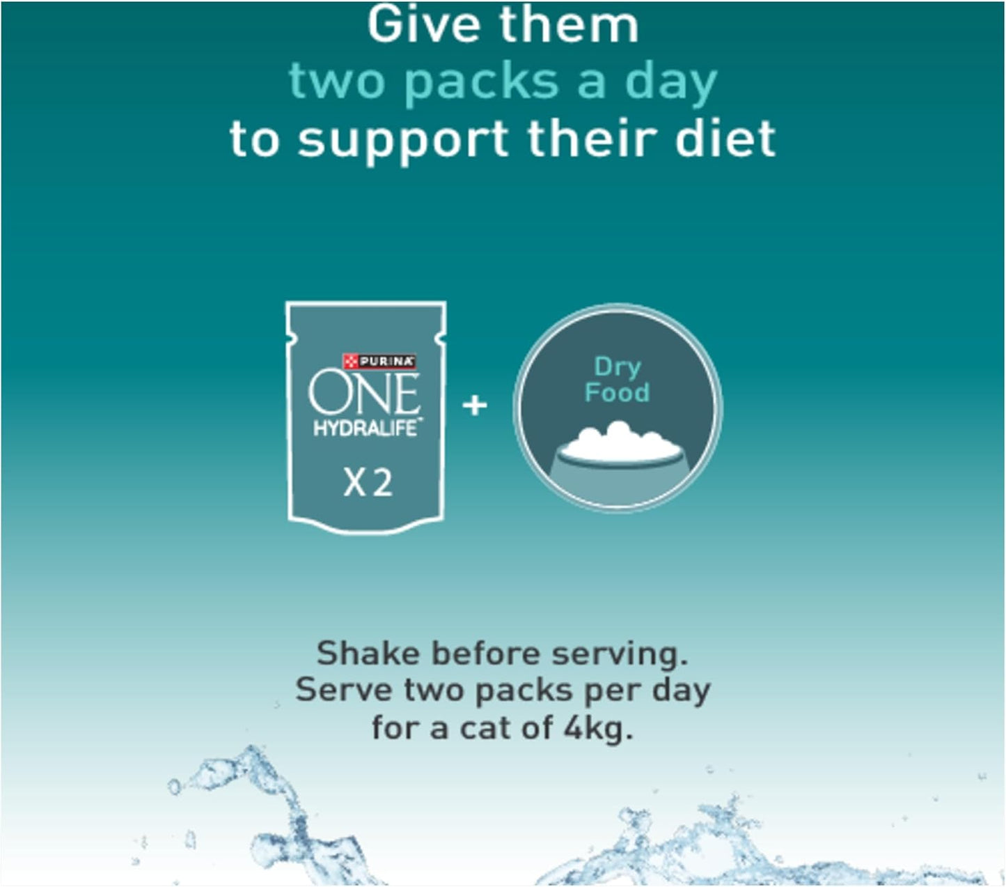PURINA ONE HYDRALIFE Cat Hydration Drink – Chicken 6 x 50g Pack of 8