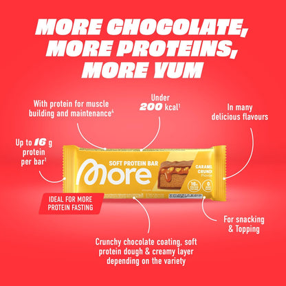MORE Soft Protein Bar – White Chocolate Peanut Caramel, 10 x 50g