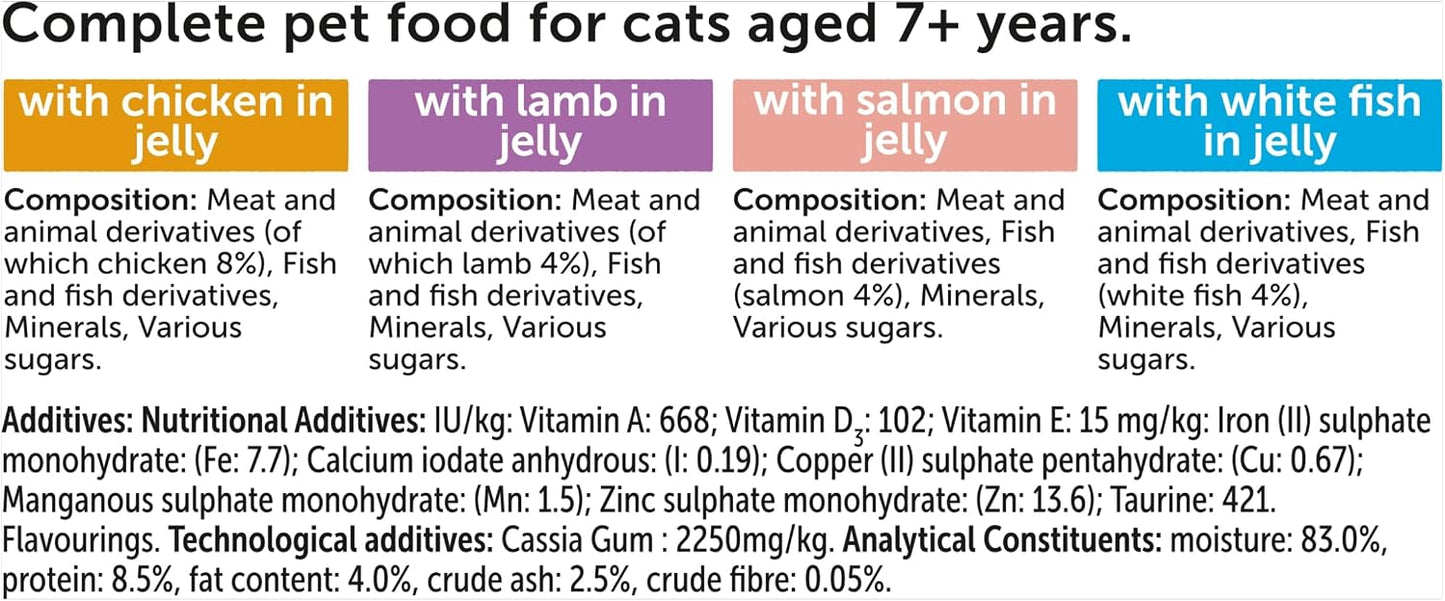 FELIX Original Senior 7+ Mixed Selection in Jelly Wet Cat Food – 120 x 85g