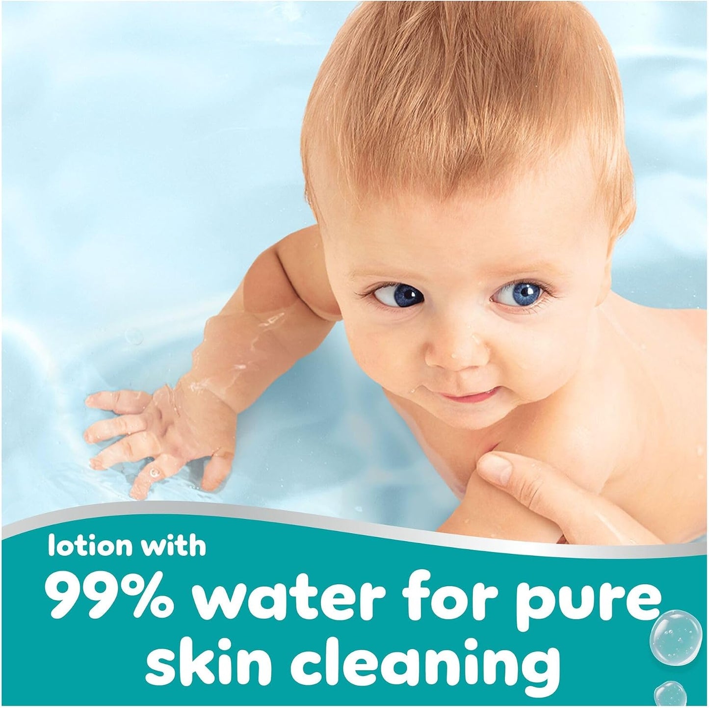 Pampers 99% Water Baby Wipes – 1080 Count | Fragrance Free | Newborn & Sensitive Skin