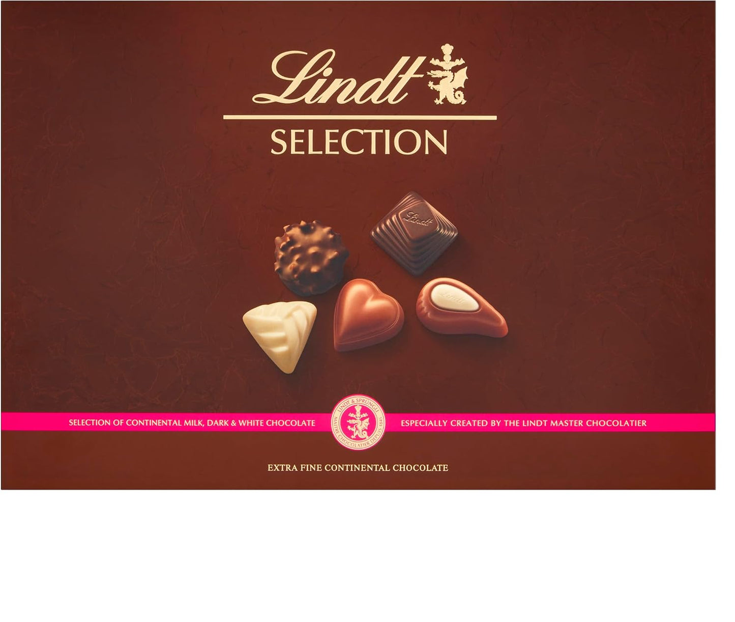 Lindt Selection Extra Fine Continental Chocolate Box Extra Large – 40 Assorted Chocolates 427g