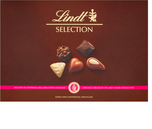 Lindt Selection Extra Fine Continental Chocolate Box Extra Large – 40 Assorted Chocolates 427g