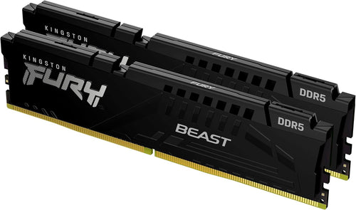 Kingston FURY Beast 16GB (2x8GB) DDR5 6000MT/s CL30 Intel XMP & AMD Expo Desktop Gaming Memory - Black (KF560C30BBEK2-16)