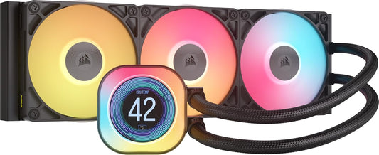 Corsair iCUE Link Titan 360 RX LCD Liquid CPU Cooler - 360mm AIO Custom IPS Screen Hub (CW-9060091-WW)