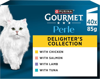 GOURMET Perle Delighters Collection in Gravy Wet Cat Food – 40 x 85g