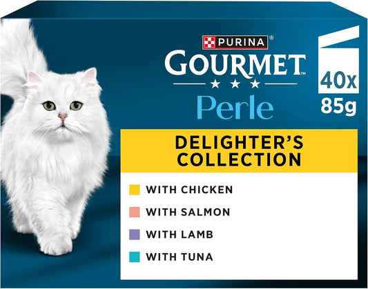 GOURMET Perle Delighters Collection in Gravy Wet Cat Food – 40 x 85g
