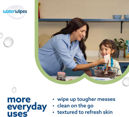 WaterWipes Sensitive+ Baby & Toddler Wipes – 12 Pack | 99.9% Purified Water | Unscented