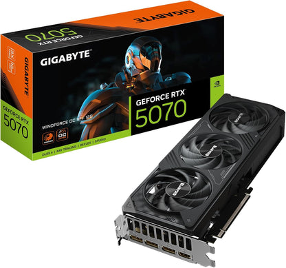 GIGABYTE GeForce RTX 5070 WINDFORCE OC SFF 12G Graphics Card (12GB GDDR7, PCIe 5.0, NVIDIA SFF-Ready)