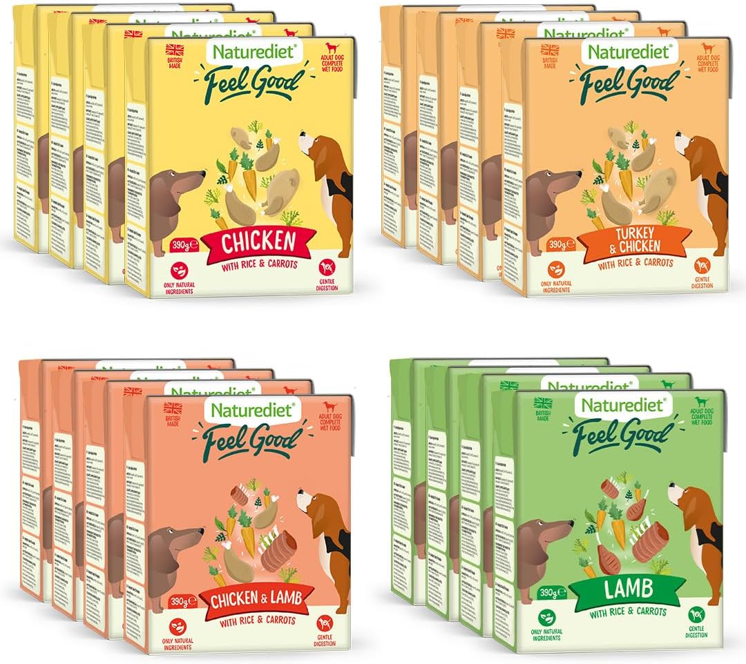 Naturediet Feel Good Wet Dog Food Selection Pack – 16 x 390g