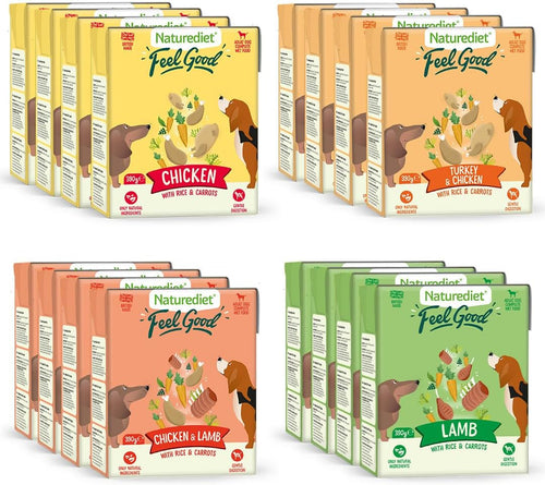 Naturediet Feel Good Wet Dog Food Selection Pack – 16 x 390g