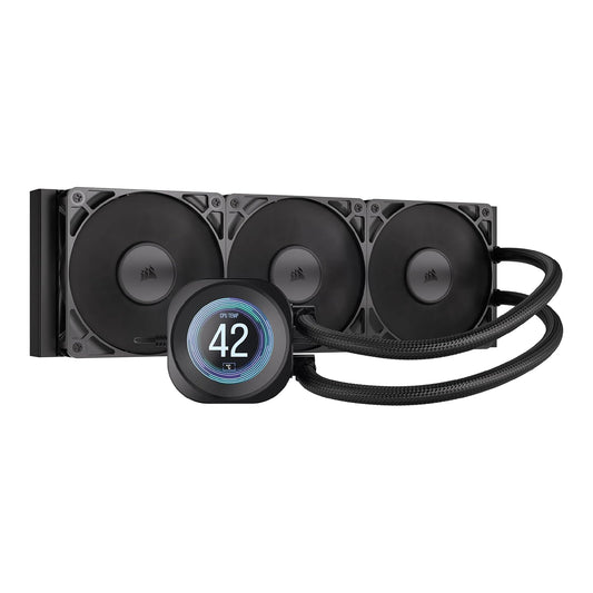 Corsair Nautilus 360 RS LCD Liquid CPU Cooler - 360mm AIO Custom 2.1" IPS Screen (CW-9060099-WW)