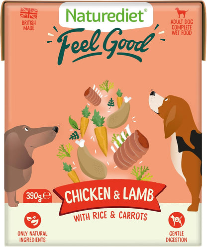 Naturediet Feel Good Wet Dog Food Selection Pack – 16 x 390g