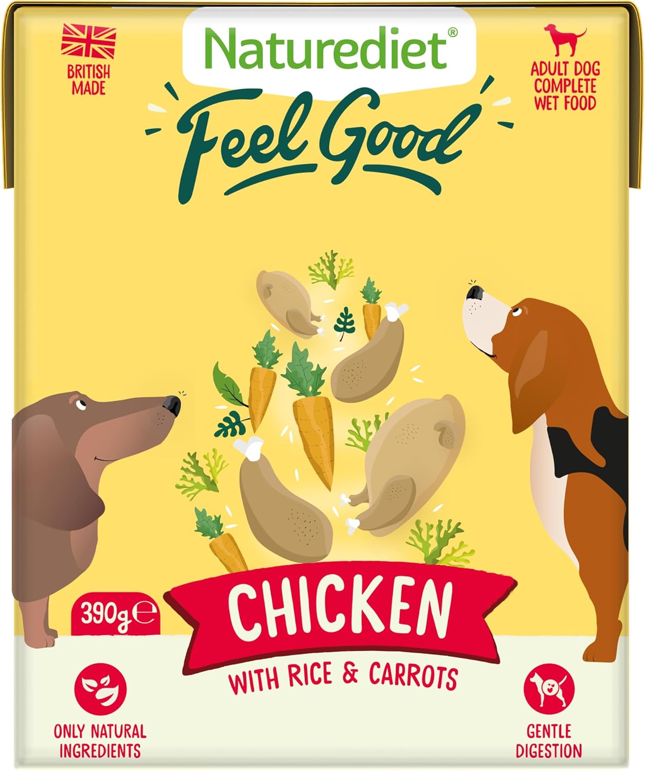 Naturediet Feel Good Wet Dog Food Selection Pack – 16 x 390g