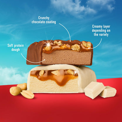 MORE Soft Protein Bar – White Chocolate Peanut Caramel, 10 x 50g