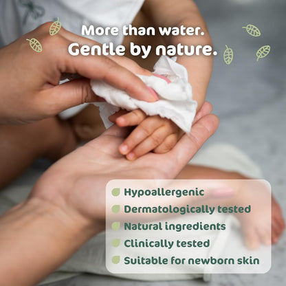 Naty Baby Wipes – 98% Purified Water, Hypoallergenic, Plastic Free & Compostable, Fragrance Free, 672 Wipes