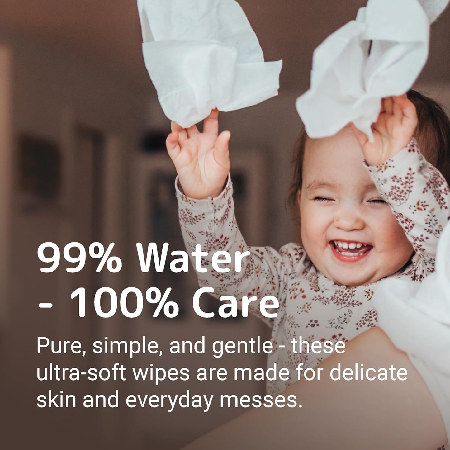 Bambo Nature Aqua Wet Wipes – 12 Packs | 624 Wipes | 99% Water | Sensitive & Newborn Skin