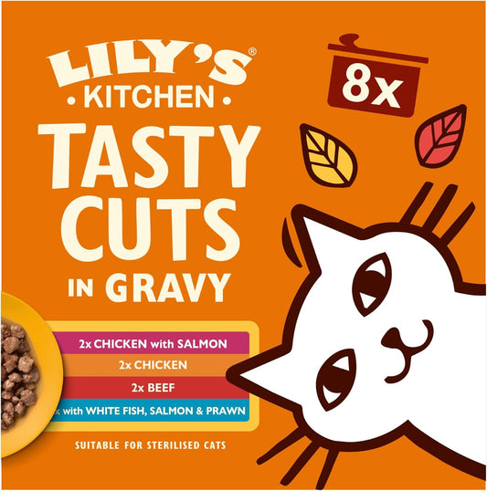 Lily’s Kitchen Tasty Cuts in Gravy Adult Wet Cat Food – 48 x 85g