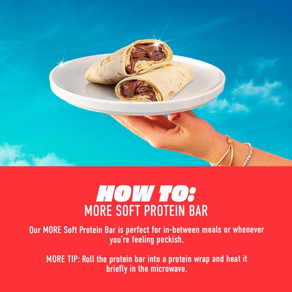 MORE Soft Protein Bar – White Chocolate Peanut Caramel, 10 x 50g