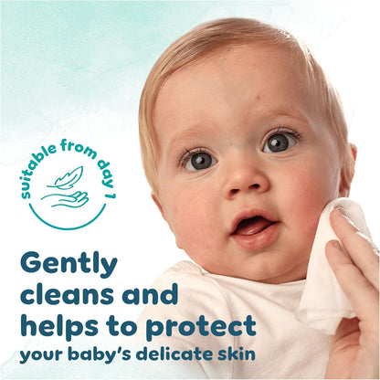 Pampers Harmonie Aqua Baby Wipes Plastic Free – 1152 Count | 99% Water | Sensitive & Newborn Skin