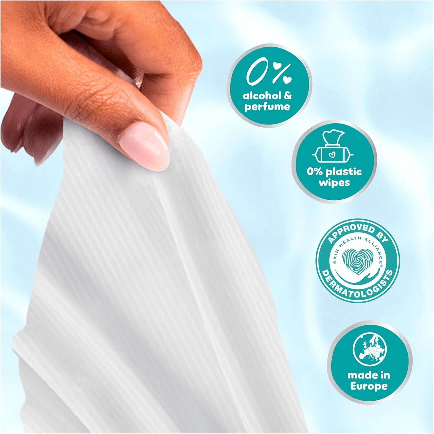 Pampers 99% Water Baby Wipes – 720 Count | Fragrance Free | Newborn & Sensitive Skin