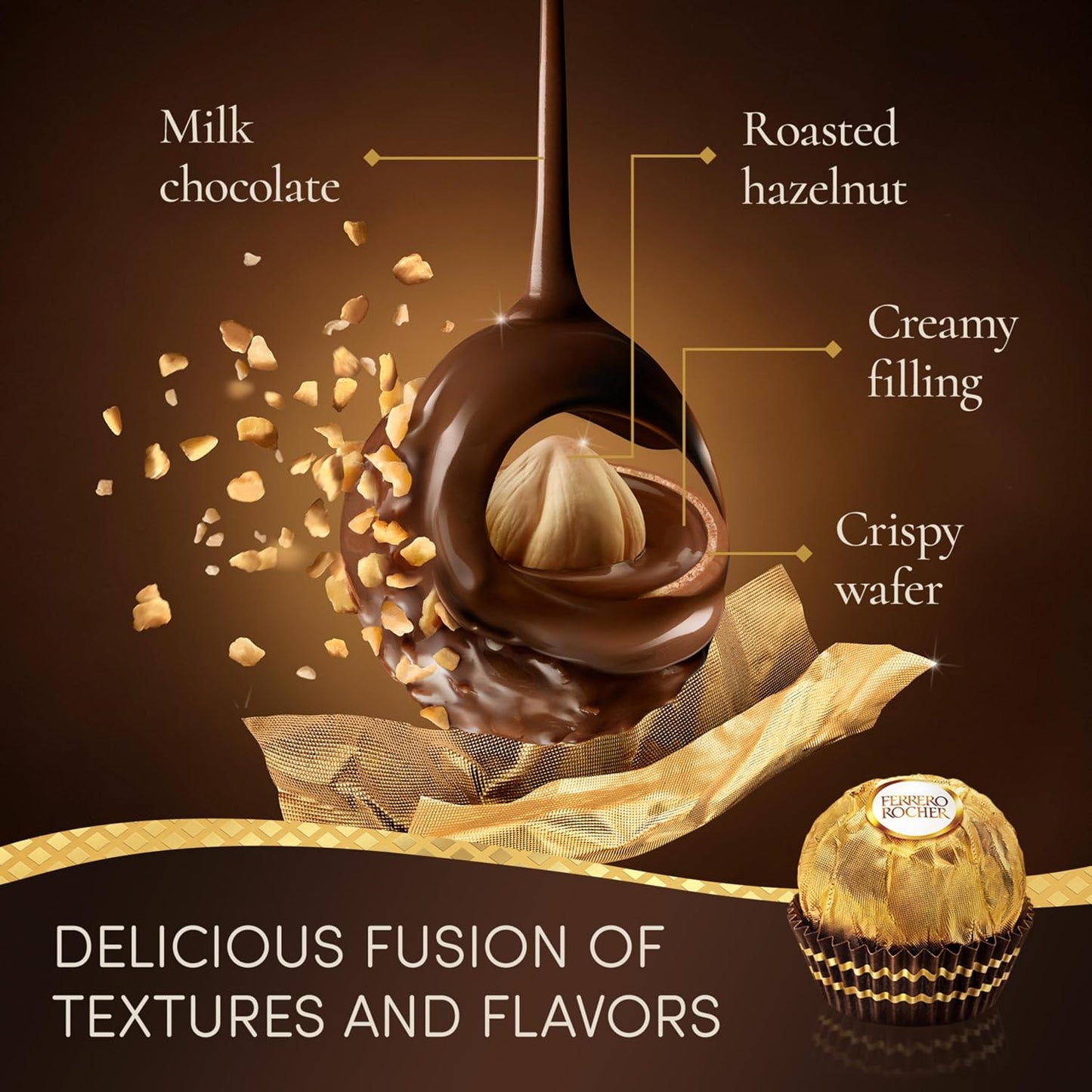 Ferrero Rocher Chocolate Box, 44 Chocolates, 550g