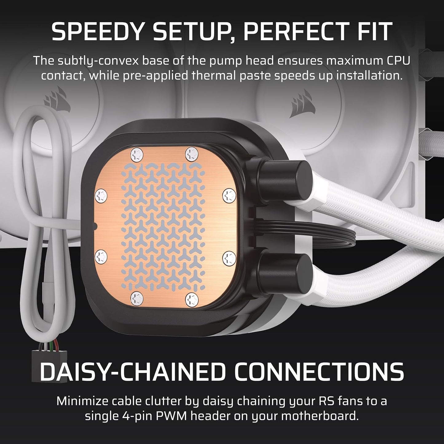 Corsair Nautilus 360 RS LCD White Liquid CPU Cooler - 360mm AIO Custom 2.1" IPS Screen (CW-9060100-WW)