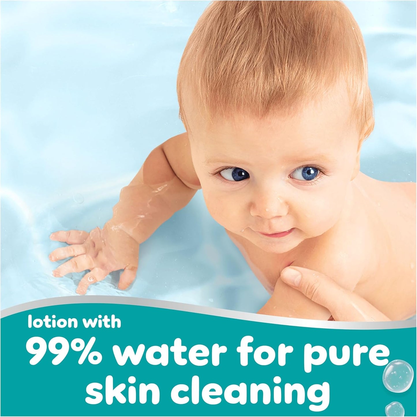 Pampers 99% Water Baby Wipes – 720 Count | Fragrance Free | Newborn & Sensitive Skin