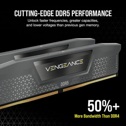 Corsair Vengeance 32GB (2x16GB) DDR5 6000MHz CL36 AMD Expo Desktop Memory - Grey (CMK32GX5M2E6000Z36)