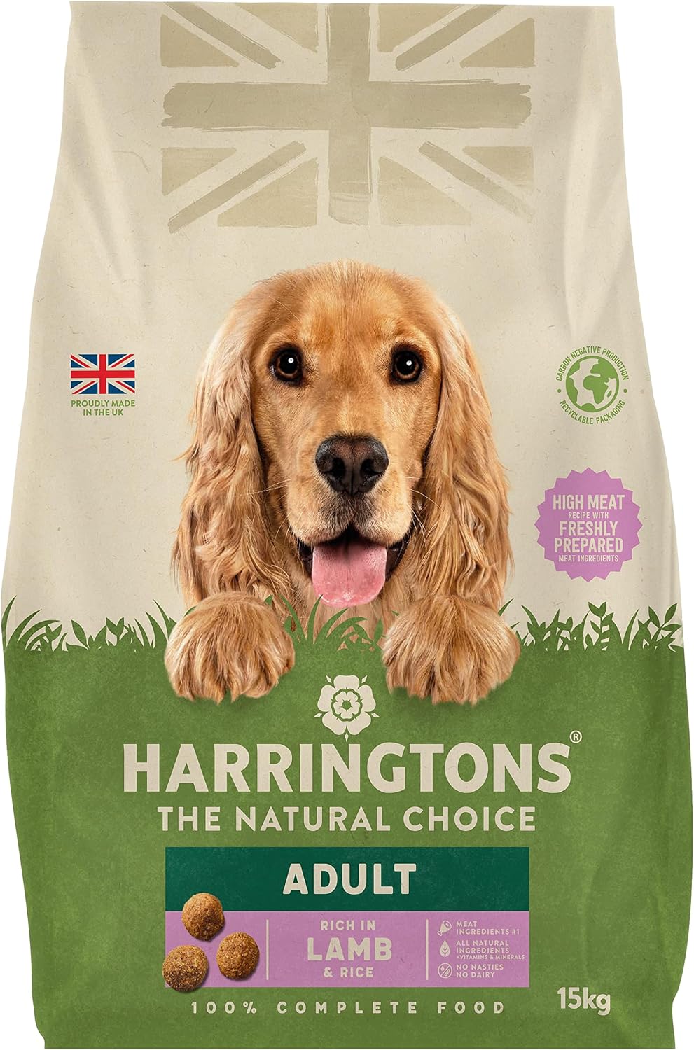 Harringtons Complete Dry Adult Dog Food Lamb & Rice – 15KG
