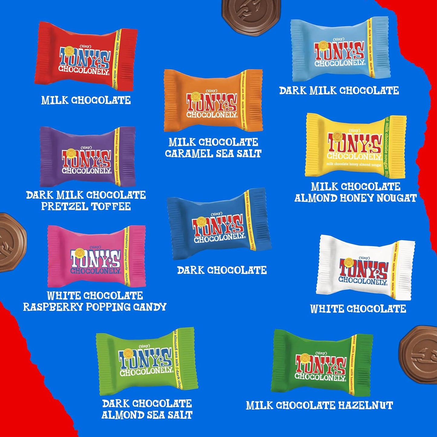 Tony's Chocolonely Tiny Tony's Chocolate Gift Box – 900g, 100 Mini Chocolates