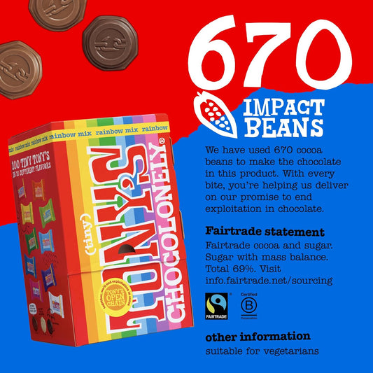 Tony's Chocolonely Tiny Tony's Chocolate Gift Box – 900g, 100 Mini Chocolates