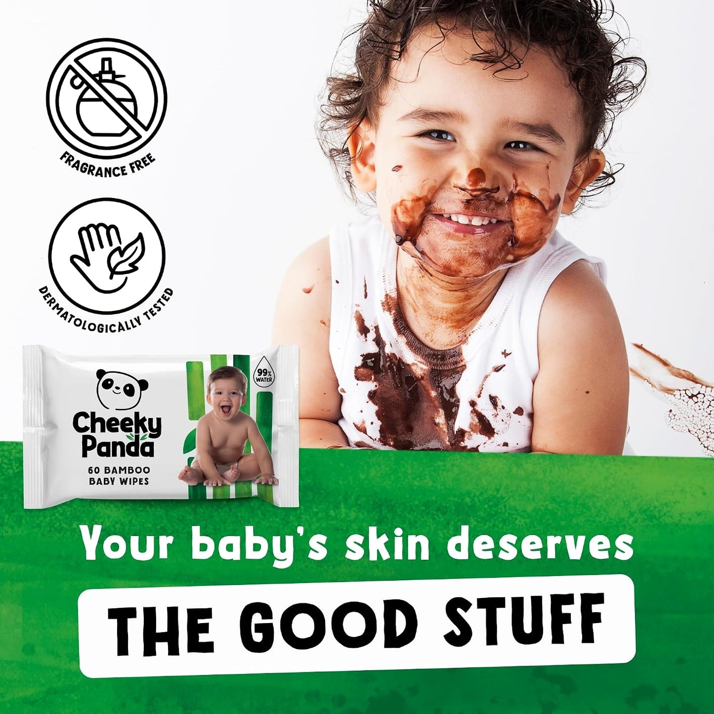 The Cheeky Panda Bamboo Biodegradable Baby Wipes Multipack – 99% Purified Water, Aloe Vera, Sensitive Skin, Fragrance Free, 720 Wipes
