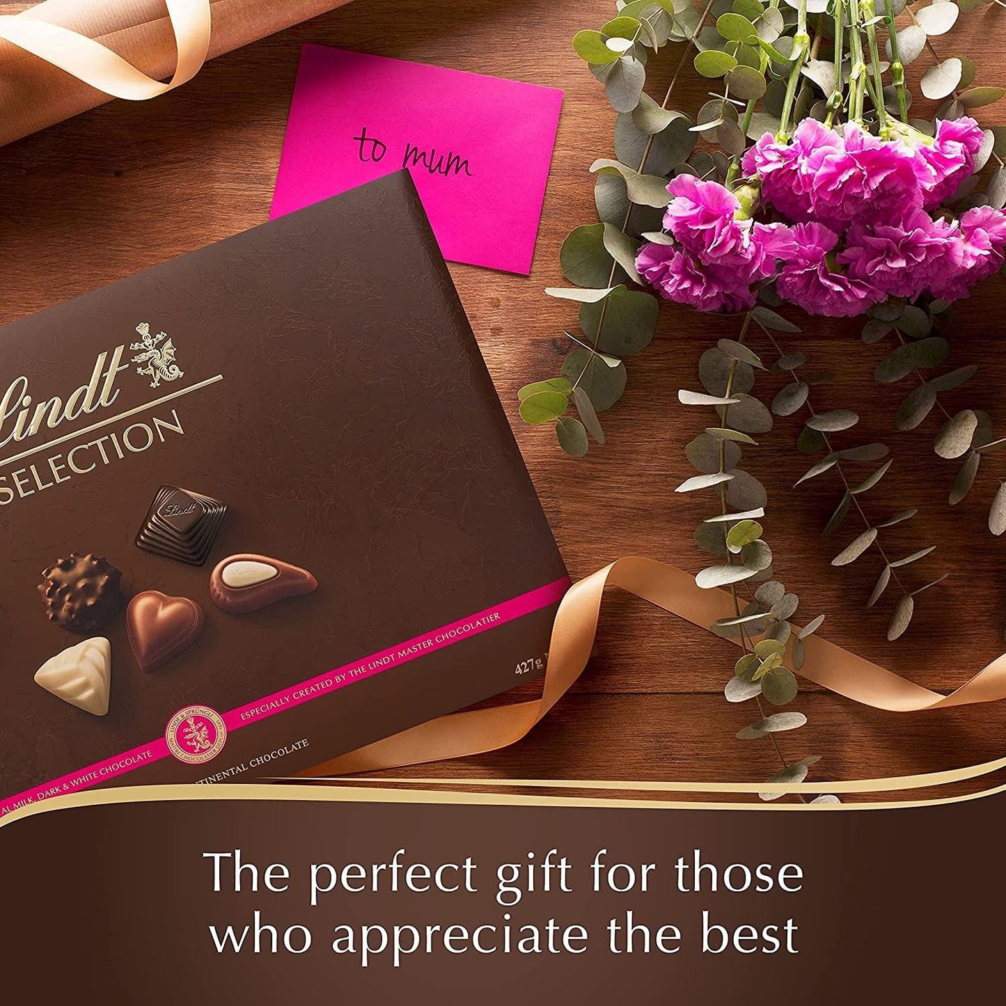 Lindt Selection Extra Fine Continental Chocolate Box Extra Large – 40 Assorted Chocolates 427g