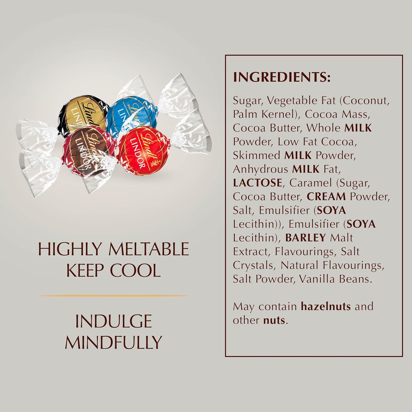 Lindt Lindor Silver Assorted Chocolate Truffles – 1kg Bag