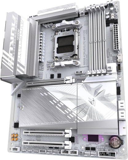 Gigabyte B850 AORUS ELITE WIFI7 ICE White AMD Ryzen AM5 ATX Motherboard (B850 AORUS ELITE WIFI7 ICE)