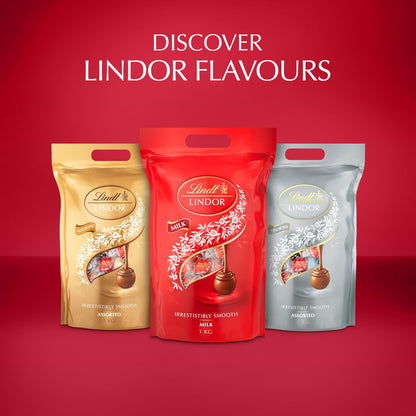 Lindt Lindor Milk Chocolate Truffles – 1kg Bag, Approx. 80 Balls