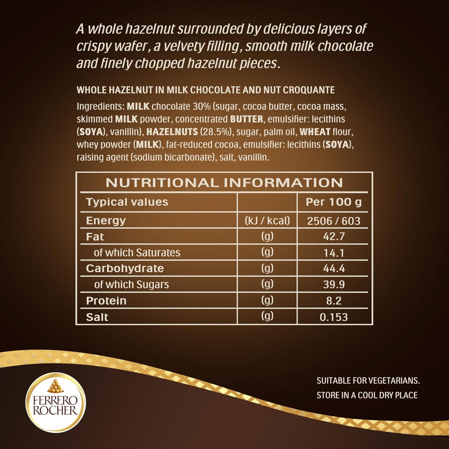 Ferrero Rocher Chocolate Box, 44 Chocolates, 550g